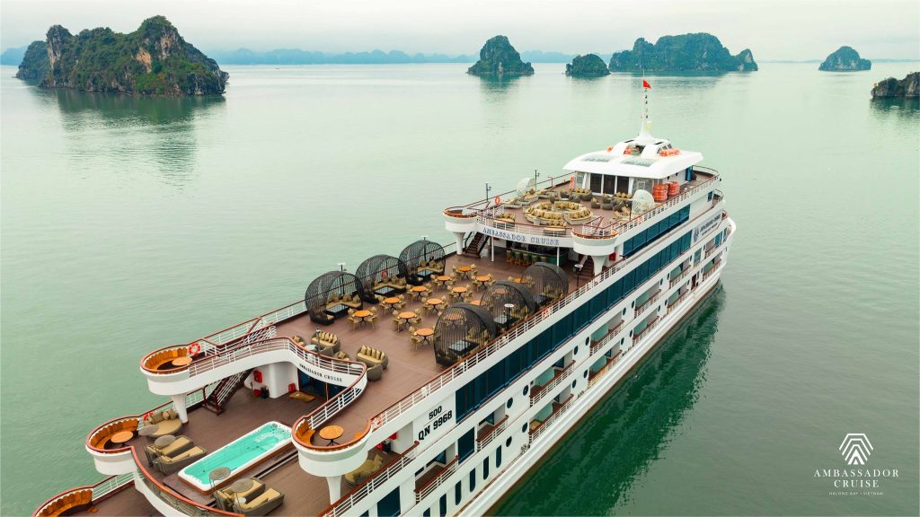 Tour du thuyền Ambassador Cruise 6 sao (1 ngày) Hạ Long sang trọng